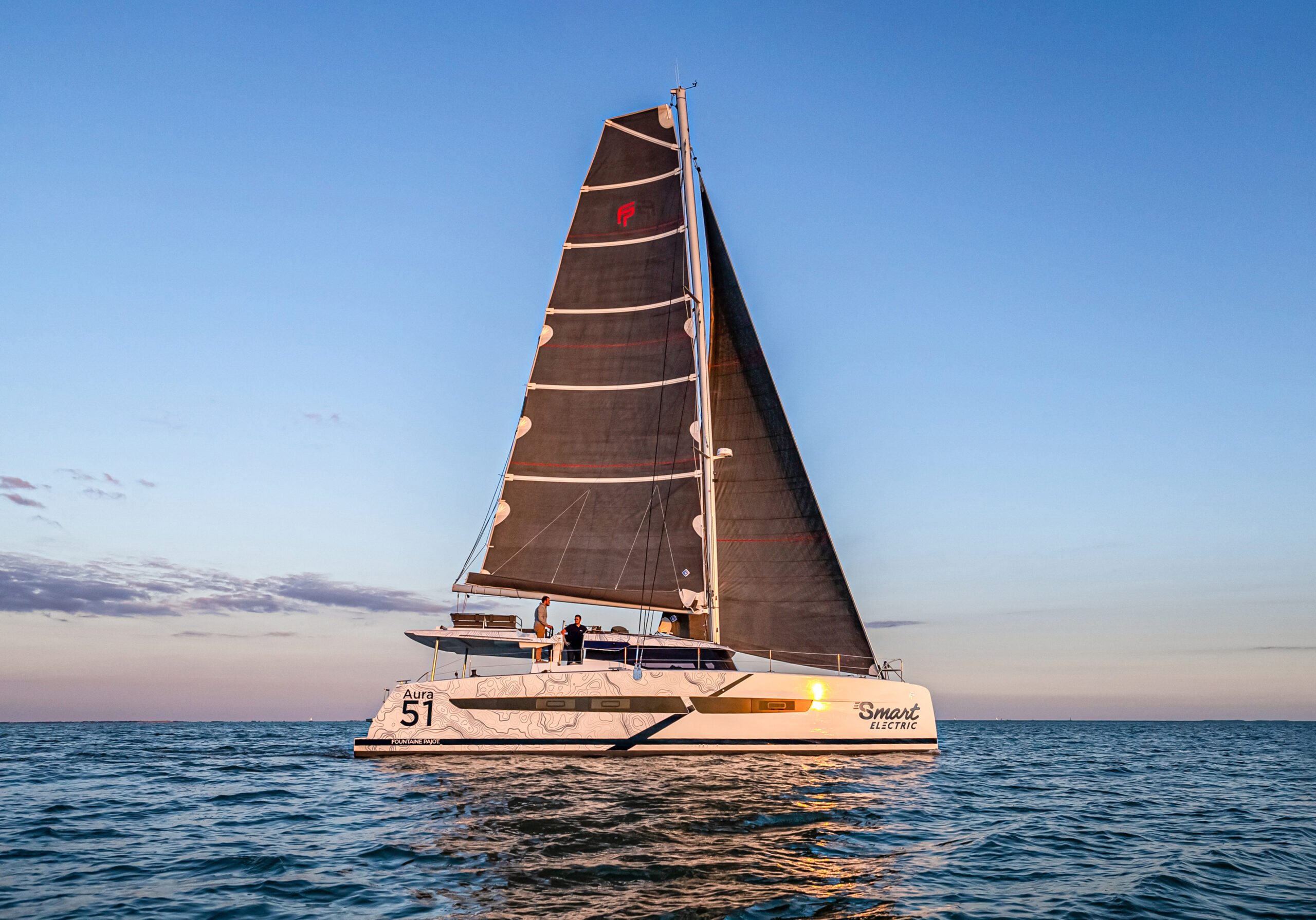 Electric hybrid sailing catamaran Fountaine Pajot