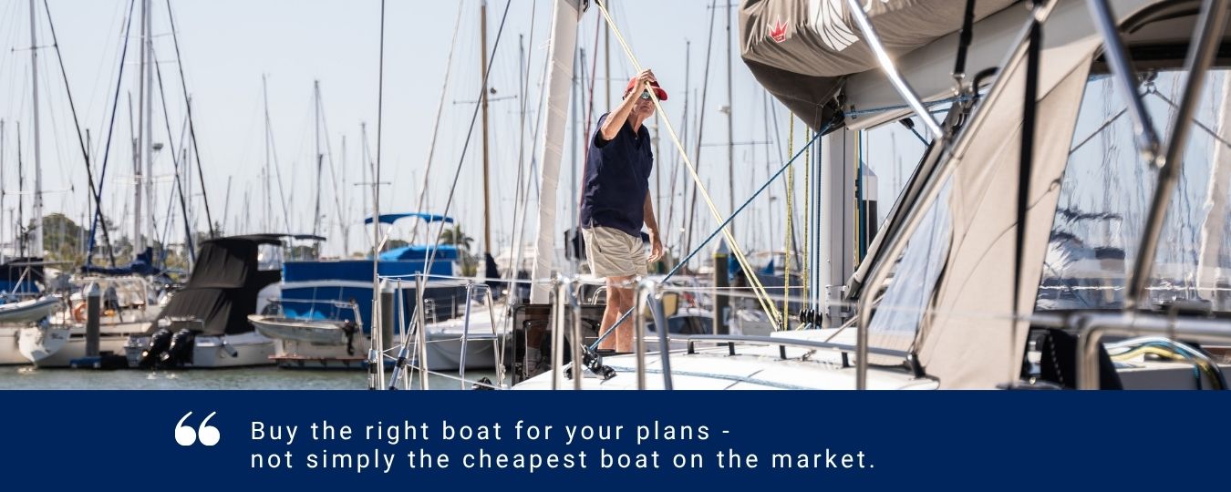 Ageing rigging, tired sails, overdue engine servicing, old electronics, water ingress, worn upholstery, battery systems nearing end of life, or neglected cosmetic work.